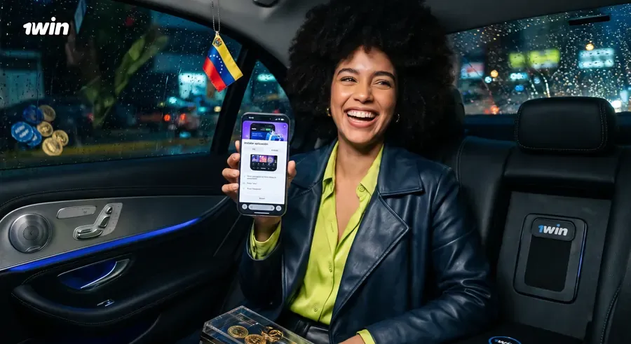 Aplicación de 1win instalada en un teléfono Android